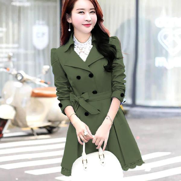 Women’s Lace Trench Coat (Double Fleece)
