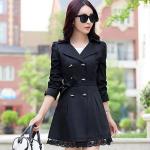 Women’s Lace Trench Coat (Double Fleece)