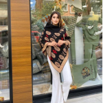 Women’s Monogram Winter Fleece Poncho Shawl