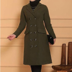 New Korean Style Temperament Long Sleeve 16 buttons coat  Ly