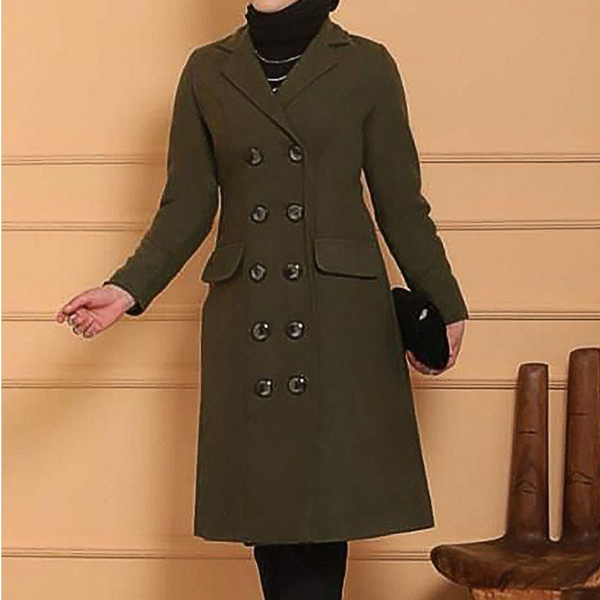 New Korean Style Temperament Long Sleeve 16 buttons coat  Ly