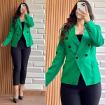 Womens Casual Blazer Double Button top Coat